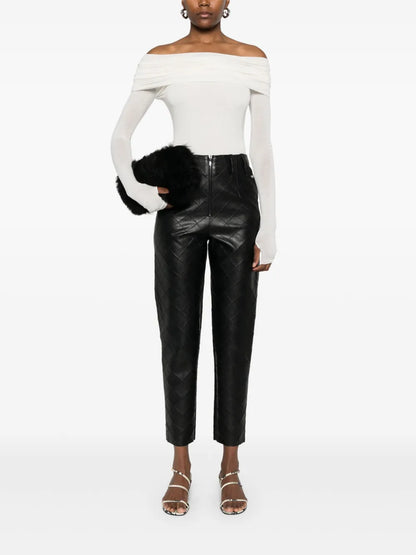 Faux-Leather Trousers