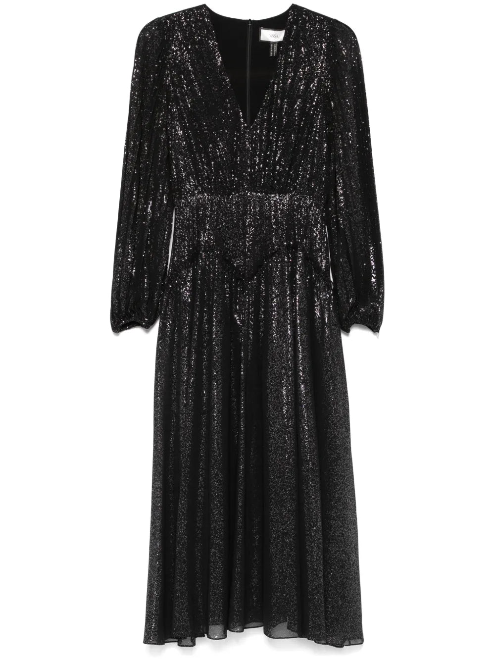 Glitter-Embellished Midi Dress