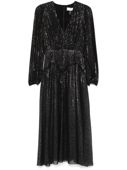 Glitter-Embellished Midi Dress