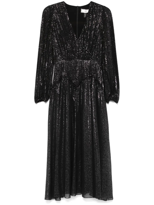 Glitter-Embellished Midi Dress