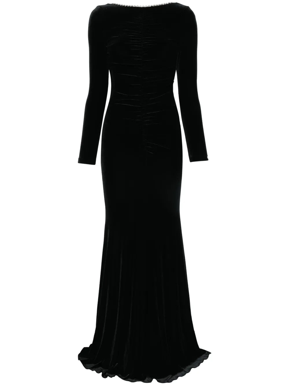 Velvet Backless Maxi Dress