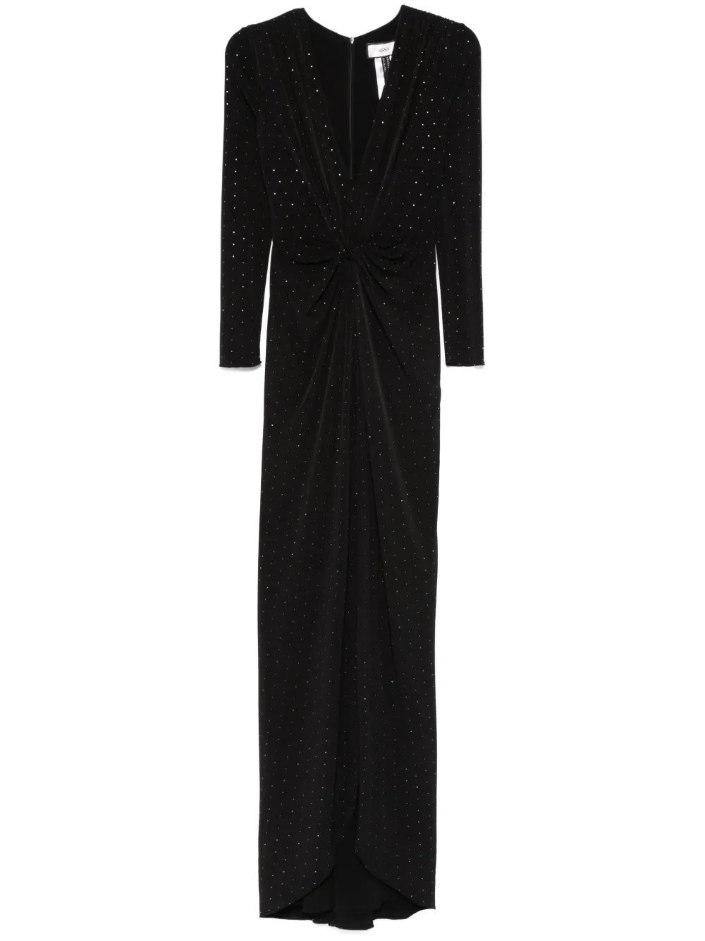 Rhinestone-Embellished Maxi Dress