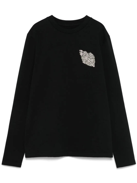 Brooch-Detail T-Shirt