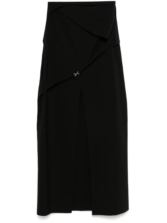 Strap-Detail Maxi Skirt