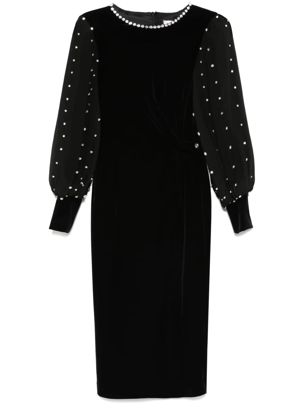 Crystal-Embellished Midi Dress