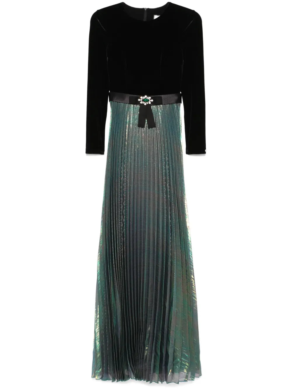 Embellished Lamé Maxi Dress