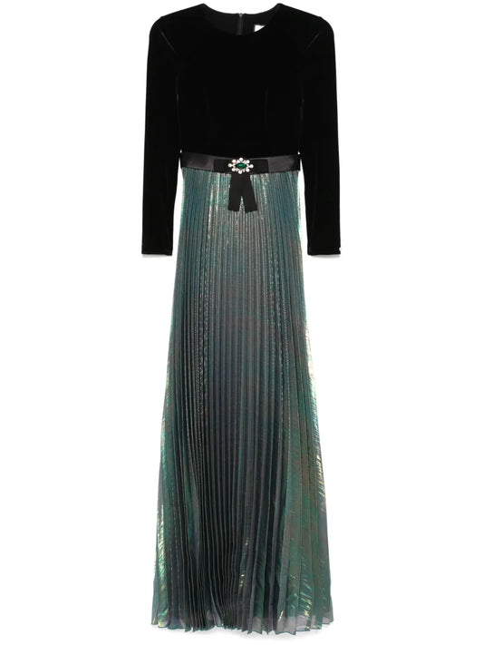Embellished Lamé Maxi Dress