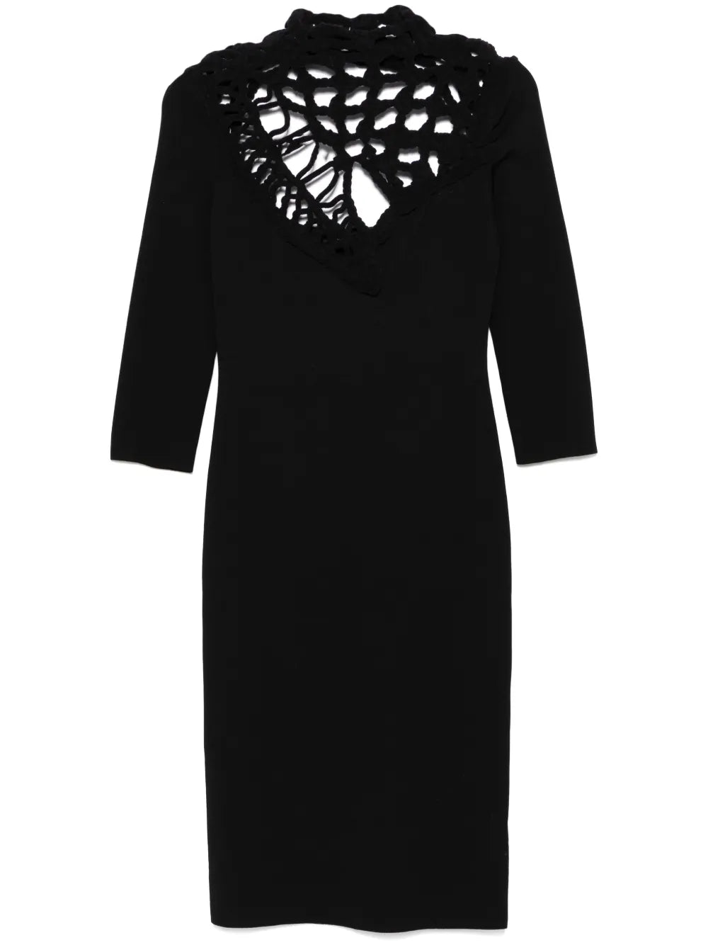 Open-Knit Detailed Midi Dress