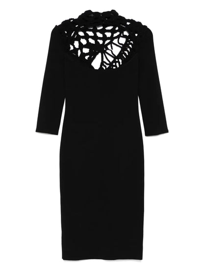 Open-Knit Detailed Midi Dress