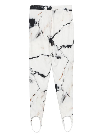 Marble-Print Trousers