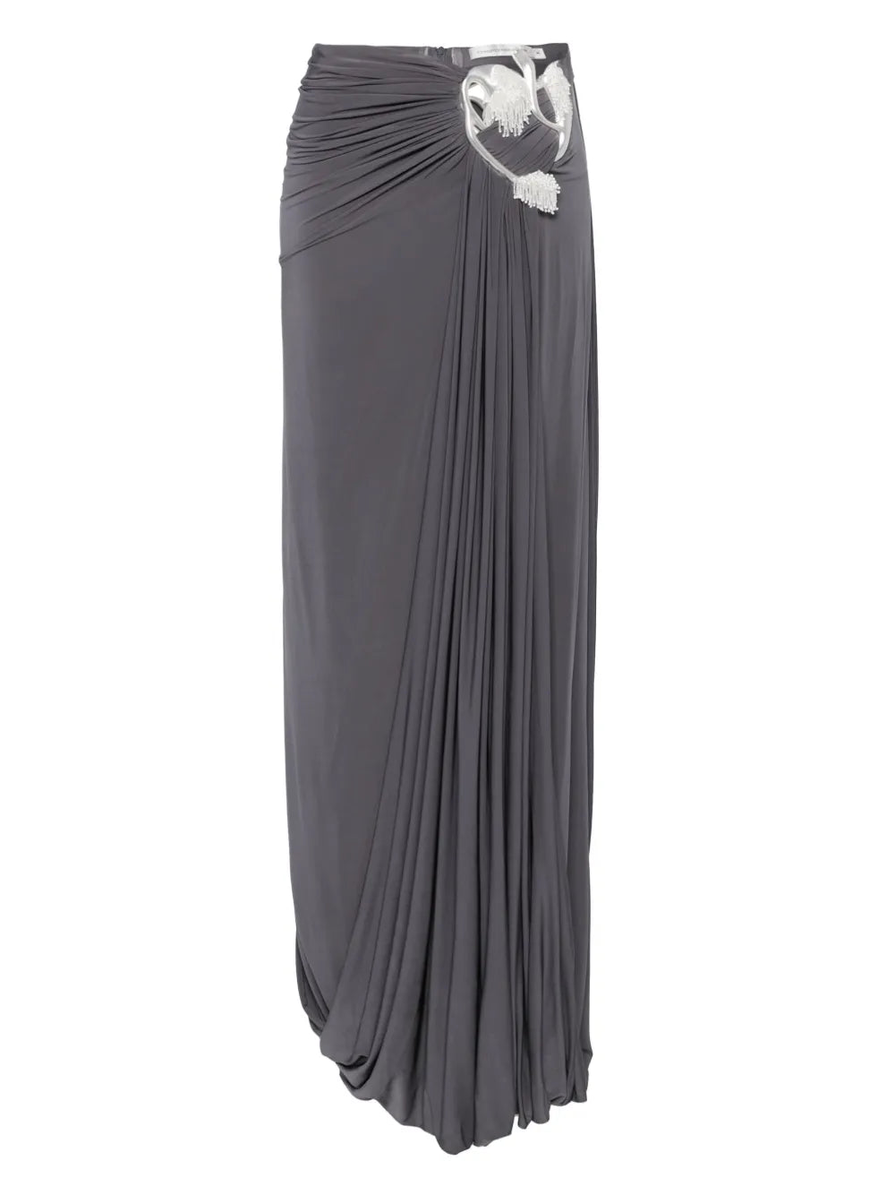 Sculptured Loop Drape Maxi Skirt