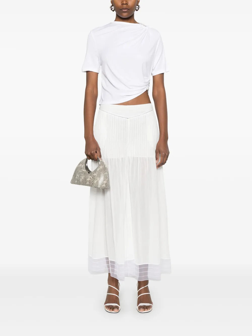 Quartz-Embellishment Crop Top