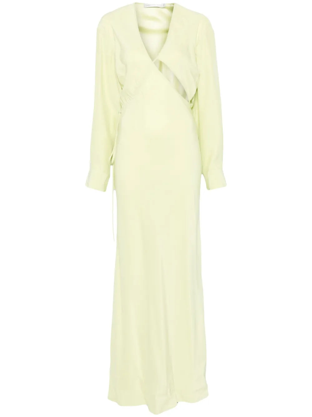 Cross-Cut Silk Maxi Dress