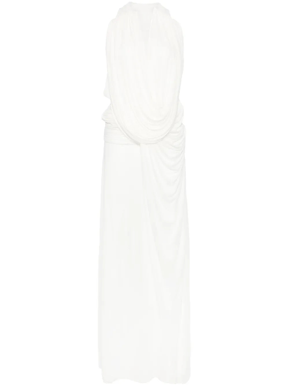 Ripple Draped Maxi Dress