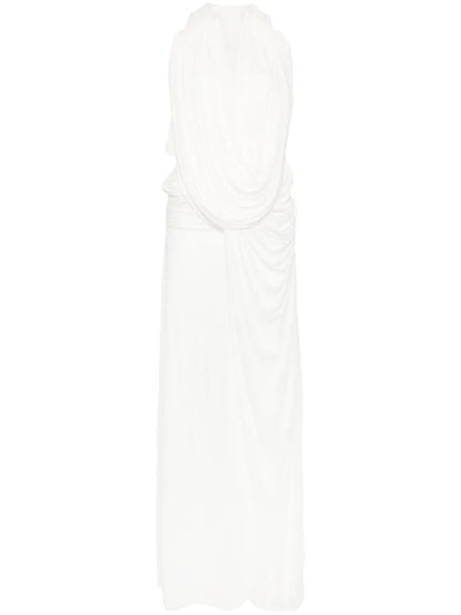 Ripple Draped Maxi Dress