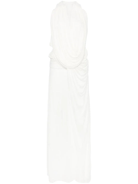 Ripple Draped Maxi Dress