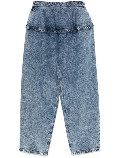 Peplum-Waist Jeans