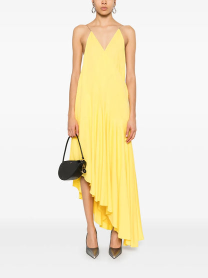 Asymmetric Jersey Maxi Dress