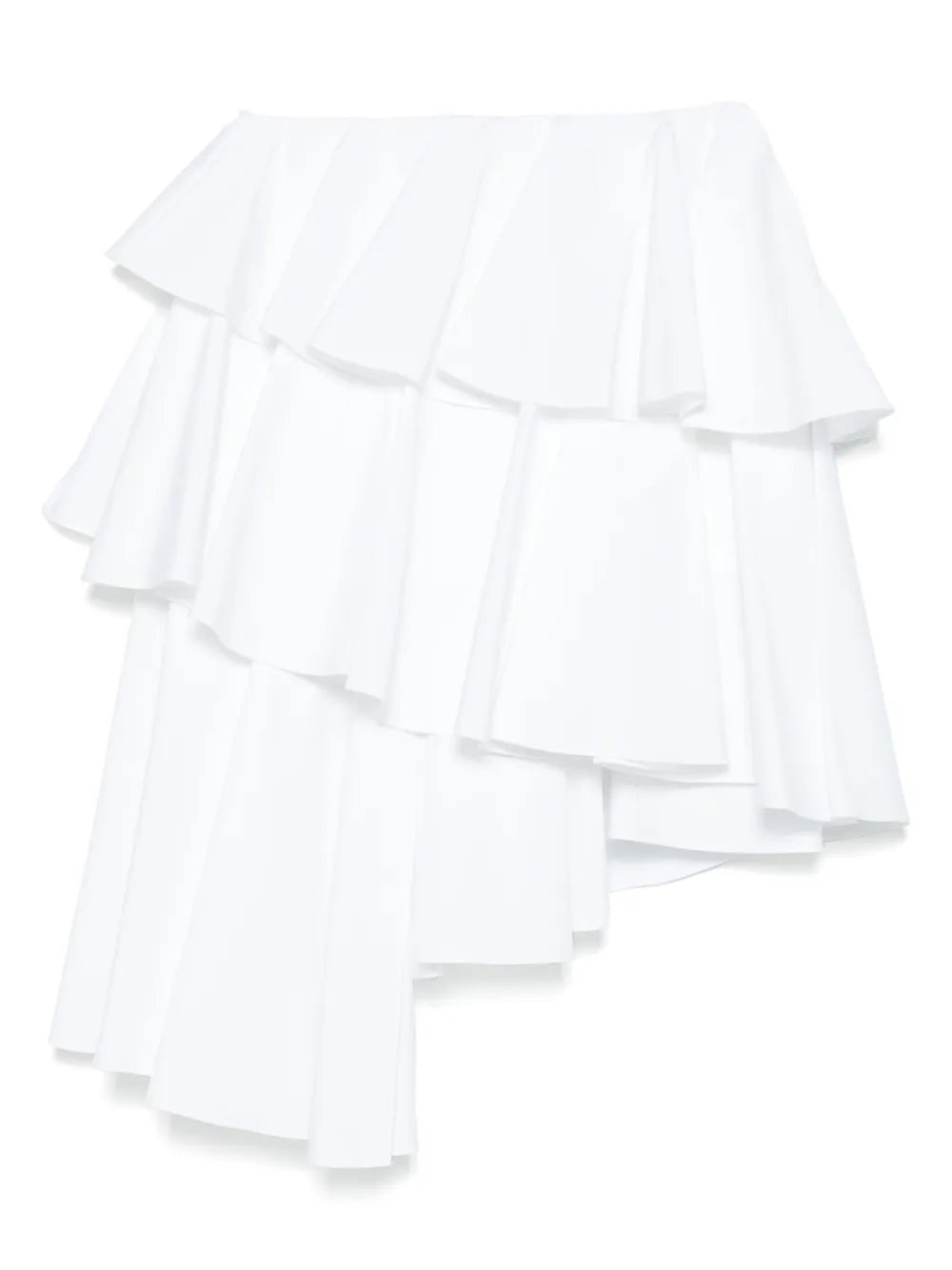 Tiered Assymetric Mini Skirt