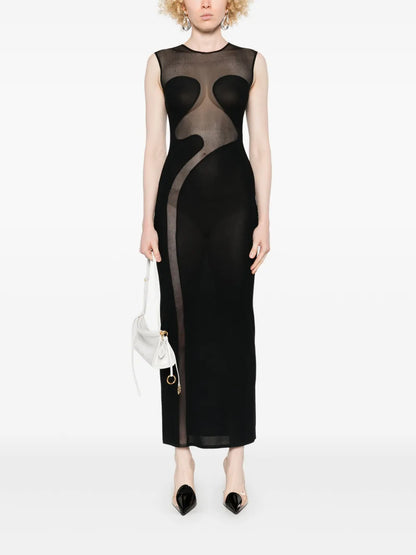 Semi-Sheer Maxi Dress