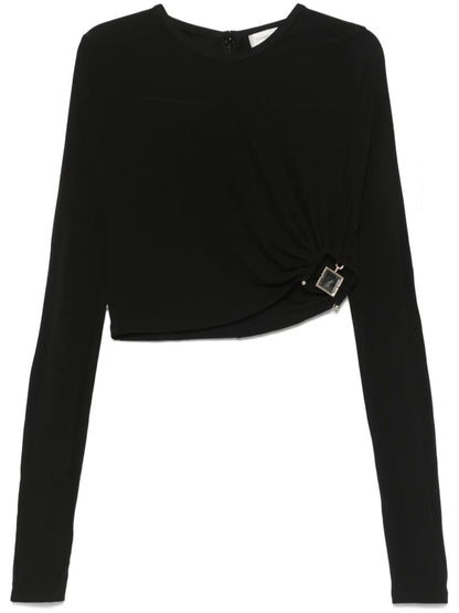 Bezel-Quartz Long-Sleeve Top