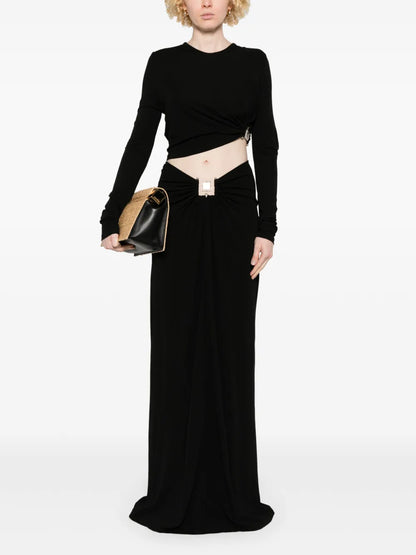 Bezel-Quartz Long-Sleeve Top