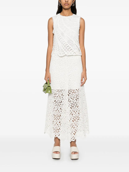 Embroidered Maxi Skirt
