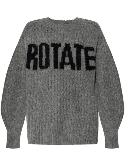 Intarsia-Logo Jumper