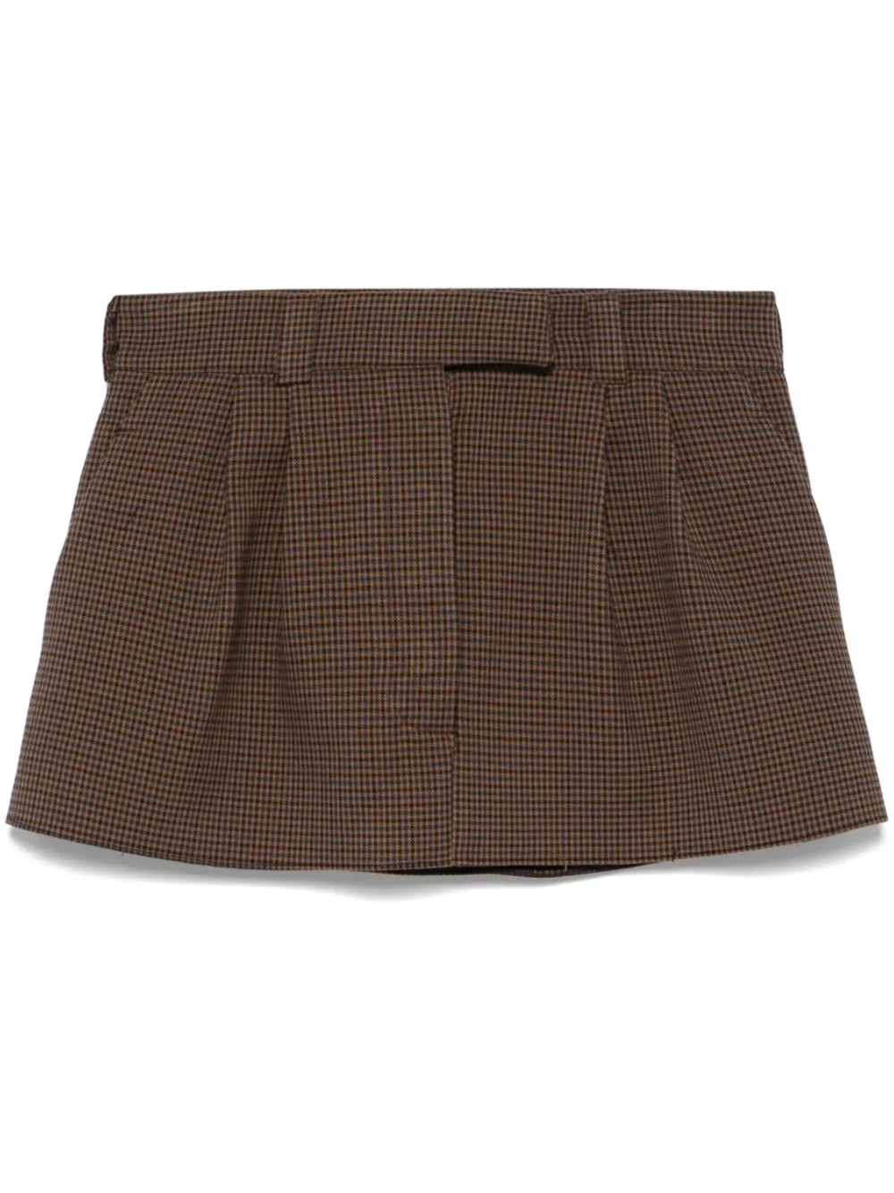 Dogtooth-Pattern Mini Skirt