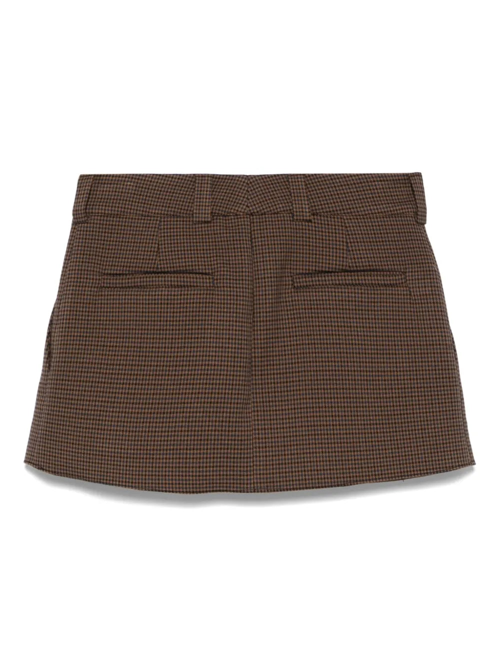 Dogtooth-Pattern Mini Skirt