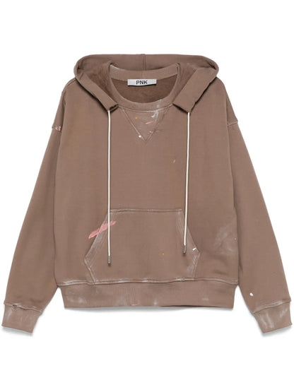 Paint Splatter-Detail Hoodie
