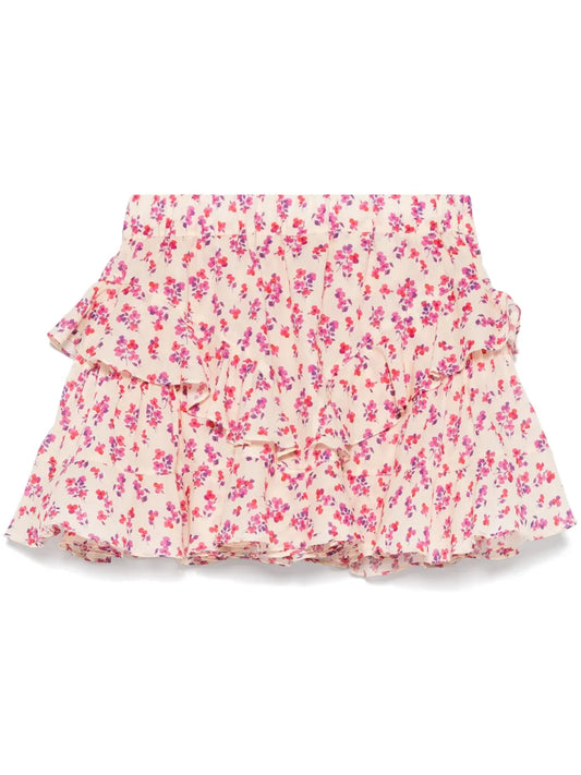 Printed Ruffled Shorts