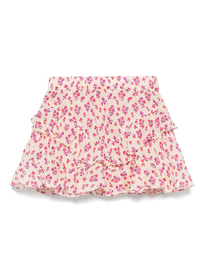Printed Ruffled Shorts