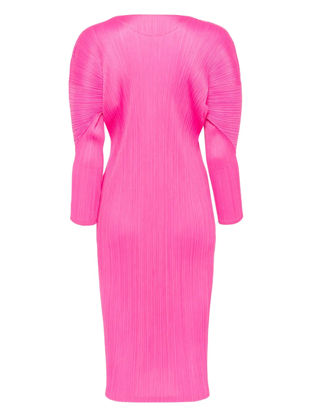 Plissé Midi Dress