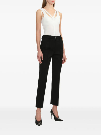 Exposed-Zip Trousers