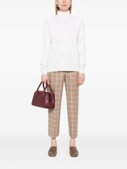 Checked Lurex-Detail Trousers