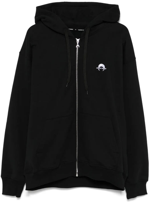 Moon-Logo Zip-Up Hoodie