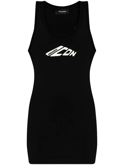 Logo-Print Mini Dress