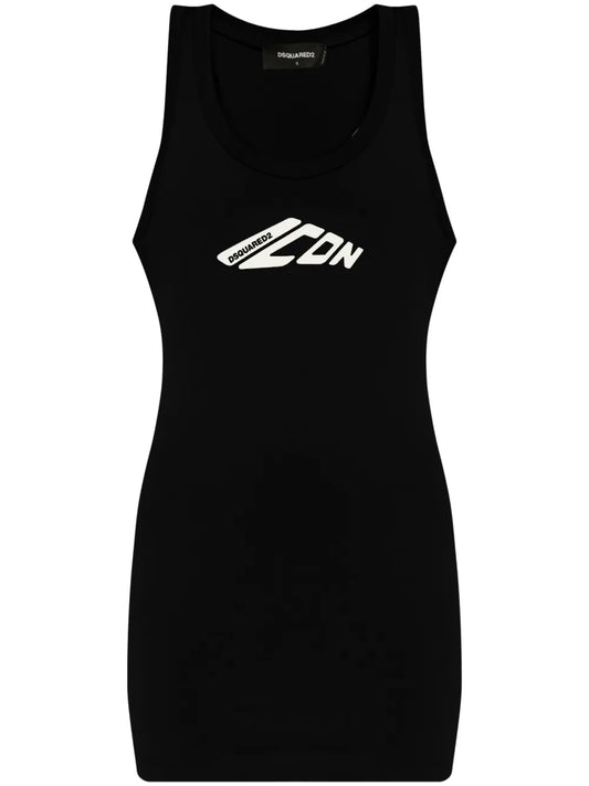 Logo-Print Mini Dress