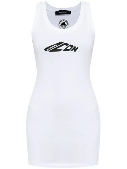 Logo-Print Mini Dress
