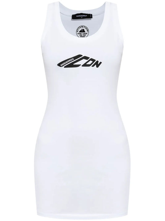 Logo-Print Mini Dress