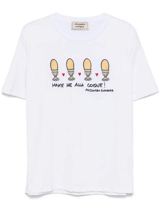 Embroidered-Motif T-Shirt