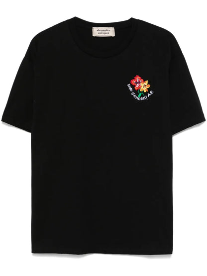 Floral-Embroidery T-Shirt