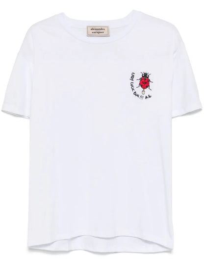 Ladybug-Embroidery T-Shirt