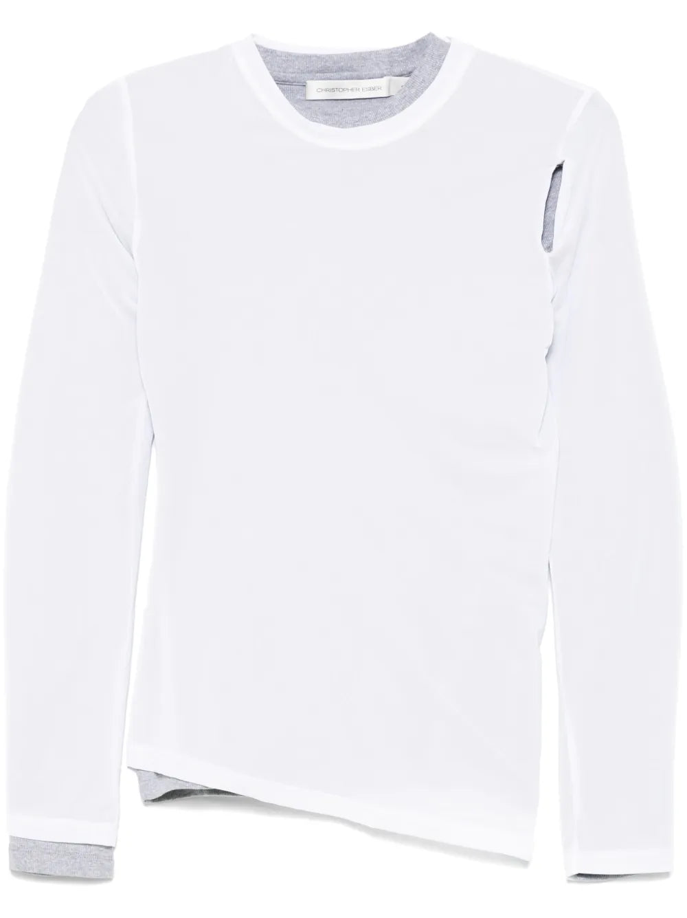 Sheer Overlay Peephole T-Shirt