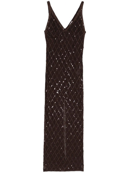 Sequinned Midi Dress