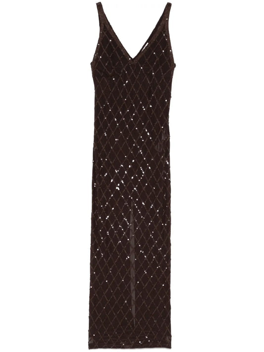 Sequinned Midi Dress