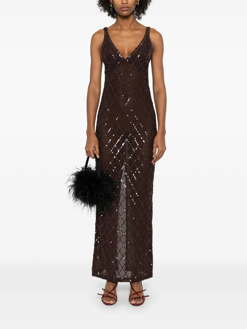 Sequinned Midi Dress