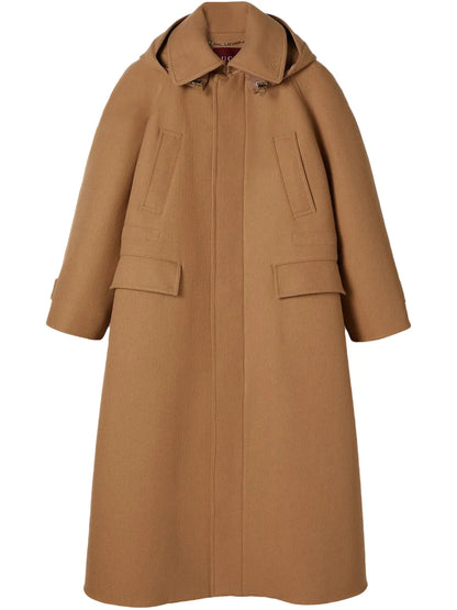 Logo-Embroidered Hooded Coat