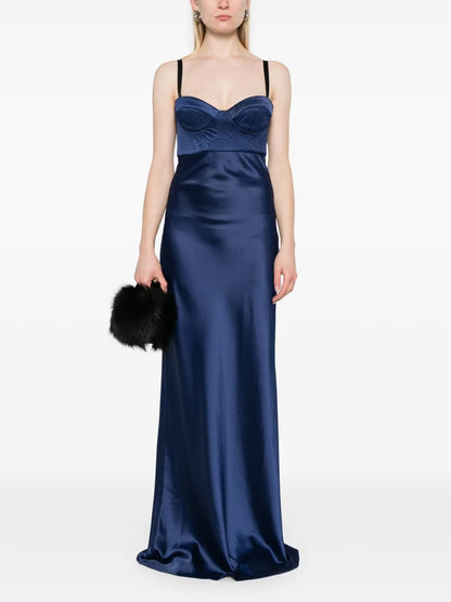 Matelassé Detailed Maxi Dress